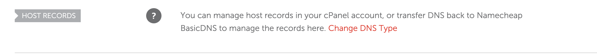 Namecheap Host Setup